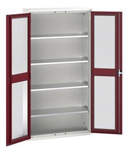 16926273.** verso window door cupboard with 4 shelves. WxDxH: 1050x350x2000mm. RAL 7035/5010 or selected